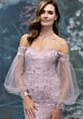 Mori Lee 2070034 Sheer Bishop Sleeve Embellished Dress