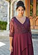 Mori Lee MGNY 72208 Three Quarter Sleeve Evening Gown