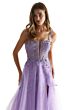 Mori Lee 48005 Plunging Neck High Slit Dress