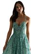Mori Lee 48017 Lace-Up Back Sparkly Dress
