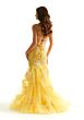 Mori Lee 48029 Floral Beadwork Lace-Up Dress