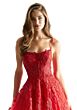 Mori Lee 48047 Embroidered Lace-Up Back Dress