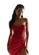 Mori Lee 48054 High Slit Embroidered Corset Dress