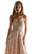Mori Lee 48056 Lace-Up Back Glitter Dress