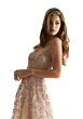 Mori Lee 48056 Lace-Up Back Glitter Dress
