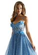 Mori Lee 49001 Corset Bodice Glitter Dress
