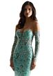 Mori Lee 49002 Detached Sleeves Floral Corset Dress