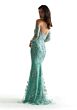 Mori Lee 49002 Detached Sleeves Floral Corset Dress