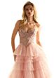 Mori Lee 49005 Ruffle Skirt Lace Bodice Dress