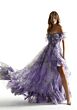 Mori Lee 49007 Detachable Sleeves Floral Print Dress