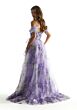 Mori Lee 49007 Detachable Sleeves Floral Print Dress