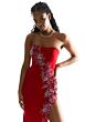 Mori Lee 49009 Cutaway Slit Floral Appliques Dress