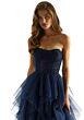 Mori Lee 49015 Flounce Skirt Ruched Corset Dress