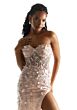 Mori Lee 49016 3D Appliques Sheer Corset Dress