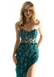 Mori Lee 49016 3D Appliques Sheer Corset Dress