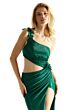 Mori Lee 49019 Cutout Waist One Shoulder Dress