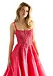 Mori Lee 49026 Square Neck Lace Corset Dress