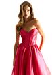 Mori Lee 49033 Basque Waist Strapless Corset Dress