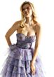 Mori Lee 49039 Layered Skirt Floral Print Dress