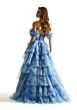 Mori Lee 49039 Layered Skirt Floral Print Dress