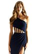 Mori Lee 49041 Illusion Midriff One Shoulder Dress
