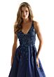 Mori Lee 49044 Open Back Embroidered Dress