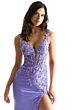 Mori Lee 49045 High Slit Embroidered Dress