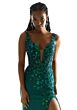 Mori Lee 49045 High Slit Embroidered Dress