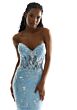Mori Lee 49053 Sheer Corset Embroidered Dress