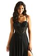 Mori Lee 49056 Embroidered Corset Skirt Slit Dress