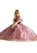 Mori Lee 49057 Ruffle Shawl Strapless Floral Dress