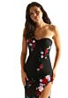 Mori Lee 49059 Floral Appliques Strapless Corset Dress