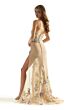 Mori Lee 49059 Floral Appliques Strapless Corset Dress