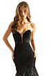 Mori Lee 49060 Plunging Neckline Strapless Floral Dress