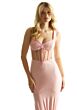 Mori Lee 49061 Sheer Midriff Two Strap Dress