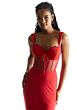 Mori Lee 49061 Sheer Midriff Two Strap Dress