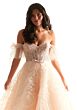 Mori Lee 49068 Ruffle Skirt Detachable Sleeves Dress