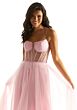 Mori Lee 49069 Sheer Corset Glitter Dress