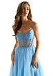 Mori Lee 49069 Sheer Corset Glitter Dress