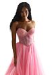 Mori Lee 49071 Basque Waist Ruched Corset Dress