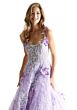 Mori Lee 49072 Floral Glitter Sheer Corset Dress