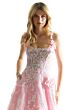 Mori Lee 49072 Floral Glitter Sheer Corset Dress