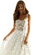 Mori Lee 49078 3D Flowers Sheer Corset Dress