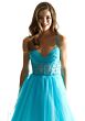 Mori Lee 49080 Sheer Corset Spaghetti Straps Dress