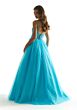 Mori Lee 49080 Sheer Corset Spaghetti Straps Dress
