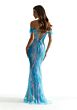 Mori Lee 49081 Feather Sleeves Sequin Dress