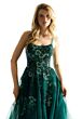 Mori Lee 49083 High Slit Floral Sequin Dress