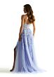Mori Lee 49083 High Slit Floral Sequin Dress