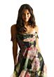 Mori Lee 49085 Cowl Neckline Floral Print Dress