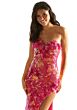 Mori Lee 49087 Cutaway Slit Strapless Floral Dress